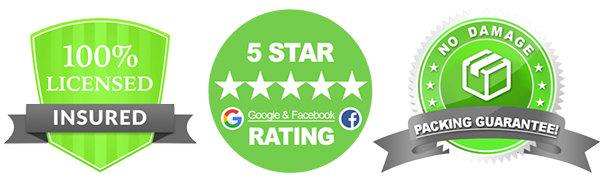 Rating Badges Insured Badge / 5 Star Rating on Google Badge / No Damage Guarantee Badge